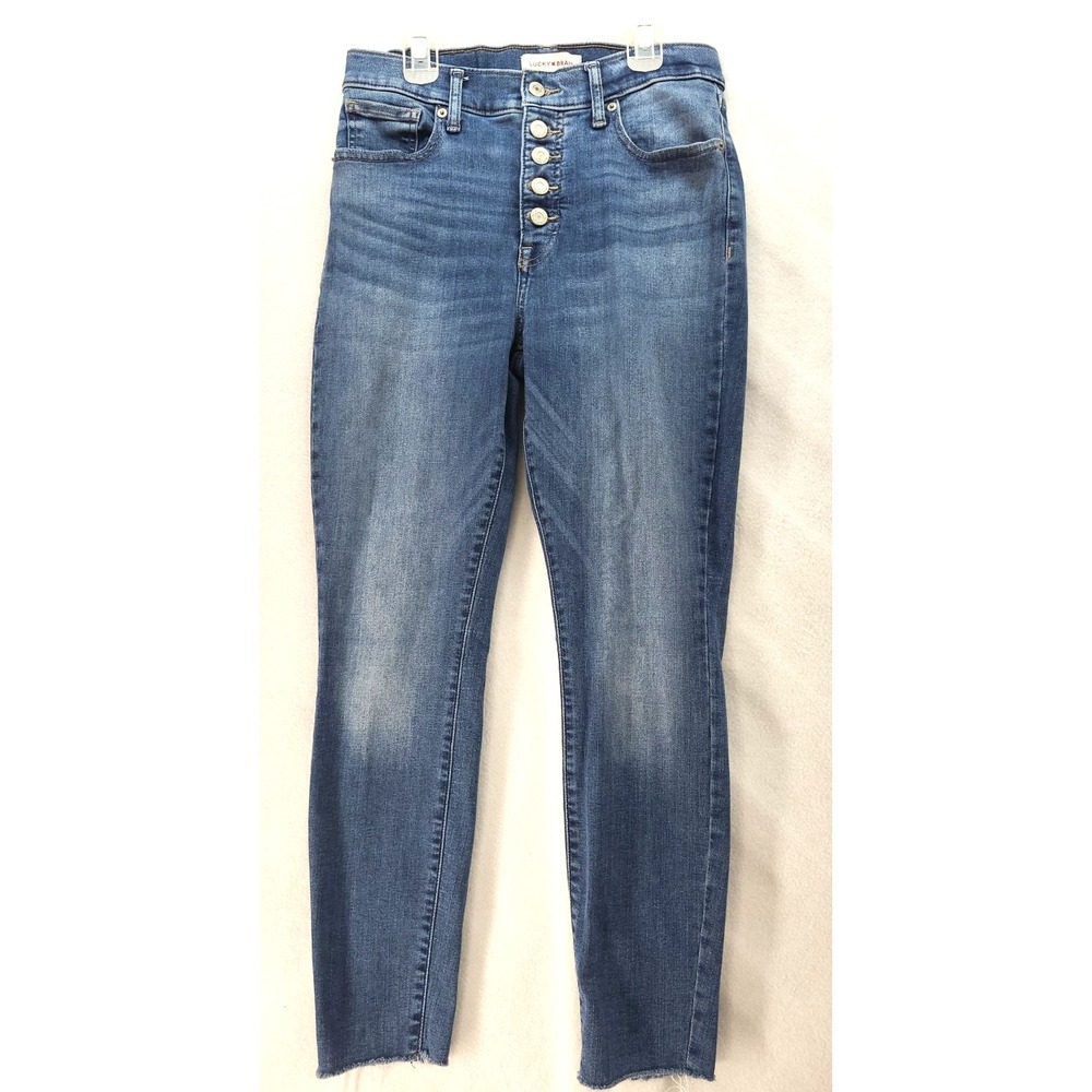 Lucky Brand High Rise Blue Denim Button-Fly Jeans
